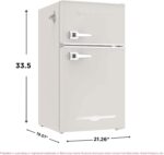 Frigidaire EFR840-Cream EFR840 Retro Mini Fridge with Freezer & Side Bottle Opener-Small 2 Door Refrigerator for Office Bar or College Dorm Room-3.1 Cu Ft (Cream) - Image 7