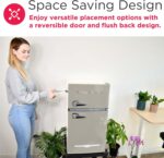 Frigidaire EFR840-Cream EFR840 Retro Mini Fridge with Freezer & Side Bottle Opener-Small 2 Door Refrigerator for Office Bar or College Dorm Room-3.1 Cu Ft (Cream) - Image 8