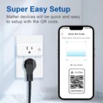 Matter Smart Plug Mini 15A, Support Apple HomeKit, Siri, Alexa, Google, SmartThings, App & Voice Control, Schedule & Timer, Super Easy Setup, 2.4G Wi-Fi Only, ETL&FCC, 4-Pack - Image 4