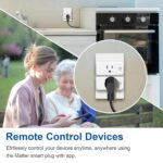 Matter Smart Plug Mini 15A, Support Apple HomeKit, Siri, Alexa, Google, SmartThings, App & Voice Control, Schedule & Timer, Super Easy Setup, 2.4G Wi-Fi Only, ETL&FCC, 4-Pack - Image 6