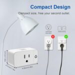 Matter Smart Plug Mini 15A, Support Apple HomeKit, Siri, Alexa, Google, SmartThings, App & Voice Control, Schedule & Timer, Super Easy Setup, 2.4G Wi-Fi Only, ETL&FCC, 4-Pack - Image 8