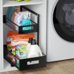 Under Sink Organizer Pull Out Cabinet Organizer Adjustable Height 2 Tier with Sliding Drawers Kitchen Bathroom Organizer and Storage(1pc) - Image 7