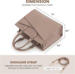 LOVEVOOK Purses for Women,Satchel Handbags Tote Bag, Black Pu Leather Shoulder Crossbody Top Handle Purse with Zipper - Image 4