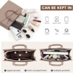 LOVEVOOK Purses for Women,Satchel Handbags Tote Bag, Black Pu Leather Shoulder Crossbody Top Handle Purse with Zipper - Image 5