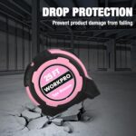 WORKPRO 25FT Pink Tape Measure, 1/8 Fractions Easy Read Measuring Tape, Retractable Nylon Coating Measurement Tape Accuracy 1/32, Magnetic Hook, Belt Clip, Rubber Protective Casing - Pink Ribbon - Image 5