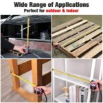 WORKPRO 25FT Pink Tape Measure, 1/8 Fractions Easy Read Measuring Tape, Retractable Nylon Coating Measurement Tape Accuracy 1/32, Magnetic Hook, Belt Clip, Rubber Protective Casing - Pink Ribbon - Image 8