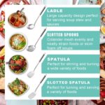 Pleafind 4-Pcs Cooking Utensils Set, Stainless Steel Kitchen Utensils, Wok Utensils Set Include Wok Ladle, Slotted Spoon, Wok Spatula and Slotted Spatula, Dishwasher Safe - Image 4