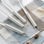 Pleafind 4-Pcs Cooking Utensils Set, Stainless Steel Kitchen Utensils, Wok Utensils Set Include Wok Ladle, Slotted Spoon, Wok Spatula and Slotted Spatula, Dishwasher Safe - Image 6