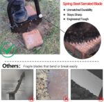 Edger Lawn Tool 41in Border Edger with Tempered Spring Steel Blade Long Rubber Handle Wide Footplate Rustproof Manganese Steel Half Moon Edger for Garden Maintenance - Image 3