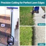 Edger Lawn Tool 41in Border Edger with Tempered Spring Steel Blade Long Rubber Handle Wide Footplate Rustproof Manganese Steel Half Moon Edger for Garden Maintenance - Image 5