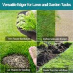 Edger Lawn Tool 41in Border Edger with Tempered Spring Steel Blade Long Rubber Handle Wide Footplate Rustproof Manganese Steel Half Moon Edger for Garden Maintenance - Image 7