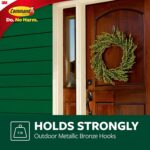 Command Outdoor Large Bronze Hooks, Holds up to 5 lb, 3 Hooks and 4 Command Strips, Damage-Free Hanging Wall Hooks for Hanging Christmas Decorations with Weather Resistant Strips - Image 4