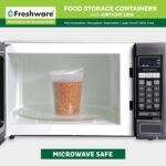Freshware Food Storage Containers [24 Set] 32 oz Plastic Deli Containers with Lids, Slime, Soup, Meal Prep Containers | BPA Free | Stackable | Leakproof | Microwave/Dishwasher/Freezer Safe - Image 6