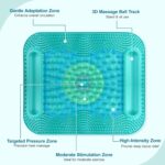 Atsuwell Acupressure Foot Massage Mat, 5-Zone Reflexology Mat with Dual Massage Ball Tracks, Portable Foot Pressure Point Pad for Stress Relief, Arch & Heel Pain, Home & Gym Use, 20.1'' x 17 '' - Image 4