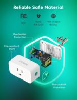 Winees Matter Smart Plugs - Alexa, Apple Home, Google Home & SmartThings Compatible, 15A/1800W Max, APP Remote Control, Timer & Schedule, 2.4G Wi-Fi, 4 Pack - Image 7