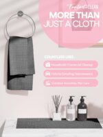 Fantasticlean Large Tear-Away Microfiber Cleaning Cloth Roll - 18'' by 12'', 24 Sheets, Thick Dish Cloths, Super Absorbent Reusable Kitchen Towels (DimGrey) - Image 6