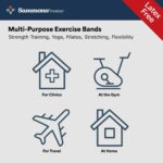 Sammons Preston 5pk Resistance Bands for Working Out, Non-Latex Exercise Bands, Resistance Bands for Physical Therapy, Improve Strength & Flexibility, Stretch & Tone Major Muscles - Image 12