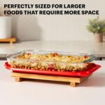 Pyrex Basics 3-Pack Glass Baking Dish Set (2QT, 3QT, 4.8QT) With BPA-Free Lids, Rectangular Glass Bakeware, Dishwasher, Microwave, Freezer & Pre-Heated Oven Safe - Image 3