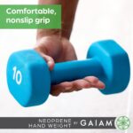 Gaiam Neoprene Dumbbell Hand Weight (Sold in Singles) – Non-Slip Free Weight for Home Gym, Fitness & Strength Training – Durable Exercise Dumbbell for Women & Men - Image 4
