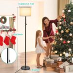 FOLKSMATE Floor Lamp for Living Room, LED Modern Simple Standing Lamps, Tall Lamp for Bedroom, Kid, Office, Reading Room Black Pole Light Without Bulb - Image 7
