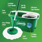 Libman Tornado Spin Mop System, Spinning Floor Mopping and Bucket with Wringer Set for Home, Hardwood, Laminate, Tile Cleaning, Includes 1 Machine Washable Replacement Head Refills (2 Total) - Image 5