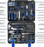Prostormer 259-Piece Tool Kit, General Household Hand Tool Set with Plastic Storage Toolbox, Portable Complete Repair Tool Box for Home and Car (Blue) - Image 4