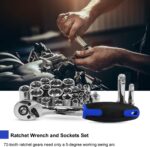 Prostormer 259-Piece Tool Kit, General Household Hand Tool Set with Plastic Storage Toolbox, Portable Complete Repair Tool Box for Home and Car (Blue) - Image 8