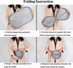 Larpur 2 Pcs Popup Mesh Laundry Baskets, Collapsible and Portable Clothes Washing Laundry Hampers with Reinforced Carry Handles, Gray Clothes Hamper for Home, Travel, College Dorm - Image 6