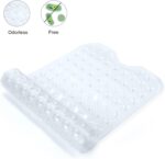 YINENN Bath and Shower Safety Mats 40x16 inch, Non Slip with Suction Cups for Bathroom Stall and Tub Floor, Extra Large and Machine Washable, Drain Holes Keep Bathtub Clean, Clear - Image 4