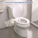 Bidet Attachment for Toilet, Self-Cleaning Dual Retractable Nozzles Bidet, Non-Electric Adjustable Water Pressure for Hygienic Rear & Feminine Wash, Easy Installation Ultra-Slim (White) - Image 3