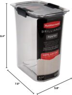 Rubbermaid Brilliance 16-Cup Airtight Food Storage Container with Lid Clear/Grey - optimal for pantry organization flour sugar and food storage - Image 10