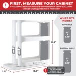 Cabinet Caddy Spice Rack Organizer for Cabinet - Slide & Rotate Kitchen Organizers and Storage - 2 Double-Decker Shelves - Non-Skid Base - Magnetic Modular Design - 10.8" H x 5.25" W x 10.8" D - Image 3