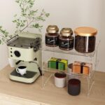 2 Pcs Cabinet Organizer Shelf，Stackable Kitchen Counter Shelves, Spice Rack,Countertop Organizers，Clear Plastic Storage Shelves Rack for Makeup，Bathroom, Cupboard，Desk，Pantry Organization - Image 8