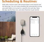 Amazon Basics Outdoor Smart Plug with 2 Individually Controlled Outlets, Works with Alexa Only, 2.4 GHz Wi-Fi, No Hub Required, Black - Image 6