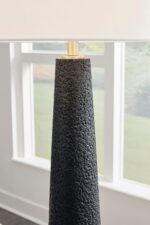 Signature Design by Ashley Hallburg Modern Textured Polyresin Floor Lamp with 3-Way Switch, Black - Image 6