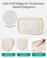 BAGSMART Electronics Organizer Travel Case, Cord Organizer for Women, Travel Cable Bag (Beige) - Image 5