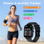 Smart Watch for Men Women SmartWatch 1.83" for iPhone Samsung Android Phone Compatible, Fitness Tracker Watch with Pedometer, Heart Rate/Sleep Monitor, Blood Oxygen, IP68 Waterproof - Image 3