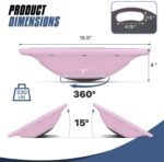 MADOG Wobble Balance Board for Adults, 15.5" TPR Non-slip Surface with Handle for Workout Core Trainer Physical Therapy, Home Gym Stability Board - Image 3