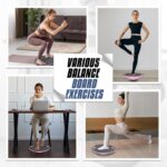 MADOG Wobble Balance Board for Adults, 15.5" TPR Non-slip Surface with Handle for Workout Core Trainer Physical Therapy, Home Gym Stability Board - Image 9