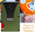 Slim RFID Blocking Wallet For Men - Light Weight, Durable & Compact- Minimalist Wallet With Money Clip (Green) - Image 3