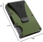 Slim RFID Blocking Wallet For Men - Light Weight, Durable & Compact- Minimalist Wallet With Money Clip (Green) - Image 8