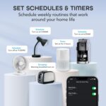 Geeni Dot Smart Plug with 2.4GHz WiFi Connectivity – 2-Pack Compact, Fire-Resistant Smart Outlet Plugs with Schedule & Timer – No Hub Needed, Supports Alexa & Google - Image 8