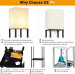 SHINE HAI 3-in-1 Shelf Floor Lamp with 1 USB&Type C&1 AC Outlet, 3-Tiered LED Bedroom Lamp, Shelf & Storage Combination Modern Standing Light - Image 6