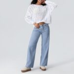 Women Y2k Low Rise Baggy Jeans Loose Fit Boyfriend Straight Wide Leg Jeans Trendy Stretch Long Denim Pants - Image 5