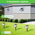 nipify Solar Lights Outdoor Waterproof, Motion Sensor Spot Lights- 4 Pack/56 LED/3 Modes Solar Powered Spotlights 2-in-1 Auto On/Off Landscape Lighting for Outside Yard Wall Garden, Cool White - Image 7