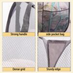 Collapsible Mesh Laundry Basket，Pop Up Laundry Hamper-Easy Storage, Ideal for Home and Travel Use (2 dark gray) - Image 7