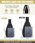 Crossbody Bags for Women Men Trendy Sling Bag Backpack Casual Chest Bag with Convertible Shoulder Strap - Image 3