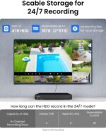 REOLINK 4K PoE Security Camera System Wired, 8pcs 8MP PoE Cameras, Smart Person/Vehicle Detection, 16CH NVR with 4TB HDD, H.265, 24/7 Recording, High Bitrate & Clear Stream, RLK16-800D8 - Image 5