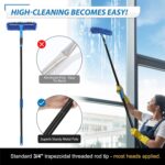VITEVER Professional 69'' Window Squeegee Cleaner Tool with Extension Pole, 2-in-1 Squeegee for Window Cleaning Kit with Scrubber and Rotating Head, 1 Blade 2 Scrubber - Image 5