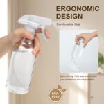 Plastic Spray Bottles, 2-Pack, 16.9 Oz, Mist & Stream, Heavy Duty Spraying, Empty Water Spray Bottle for Cleaning Solutions, Essential Oils, Hair, Plants, BBQ, Cat Dog Behavior Correction (Clear) - Image 6